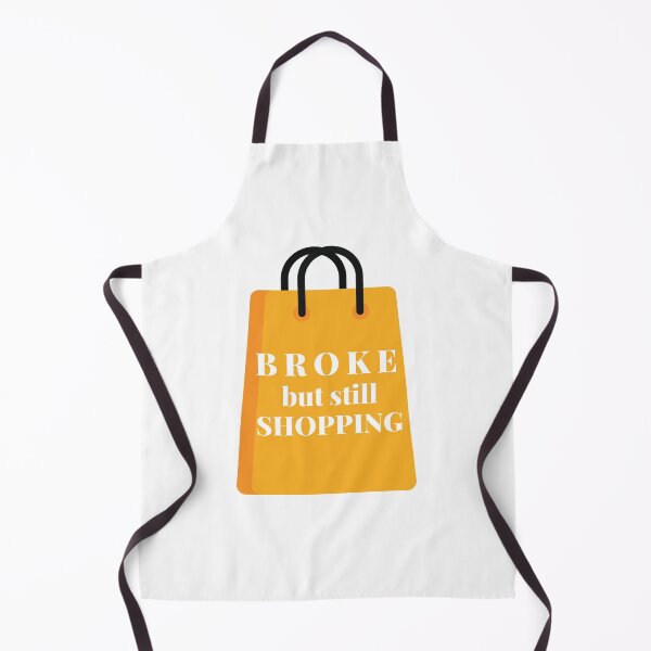 Item preview, Broke but still shopping shopping bag - Shopaholic and Shopping Lover designed and sold by CaitU.