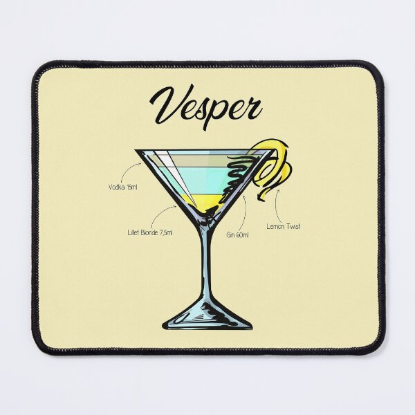 Item preview, Vesper Cocktail Recipe designed and sold by HuckleberryArts.