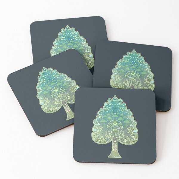 Item preview, Mushroom Ace of Spades - Greenblue  designed and sold by Natalie Viola .