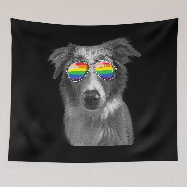 Item preview,  Australian Shepherd Pride Flag Sunglasses designed and sold by dlouise22.