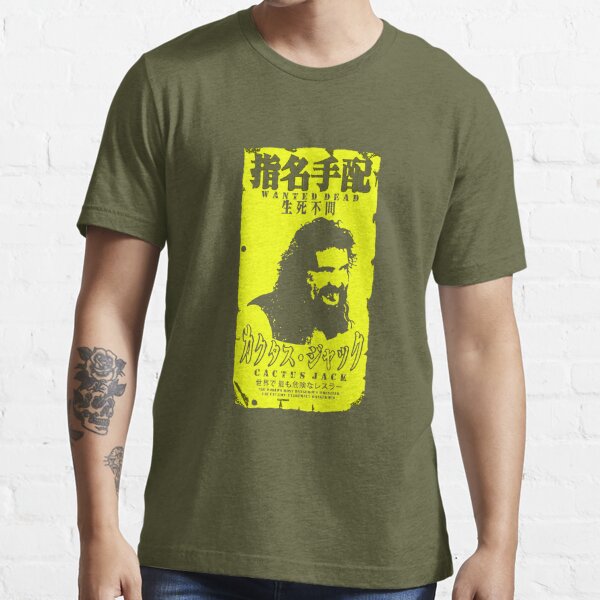 Cactus Jack Wanted Dead Mick Foley Mens T-shirt 3XL 