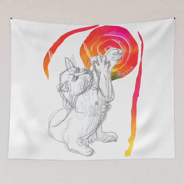 Item preview, Nyssa Cat Playing (Drawing by ACCI) designed and sold by VanyssaGraphics.