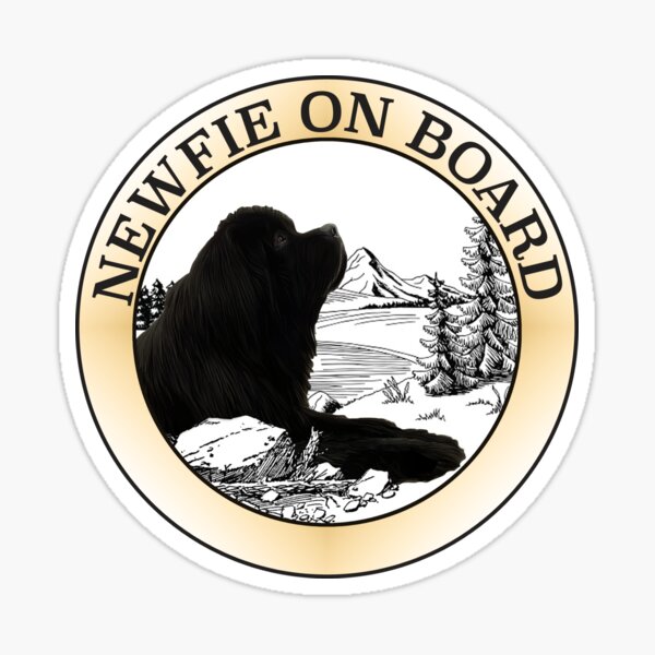 Newfie on Board Decal Sticker