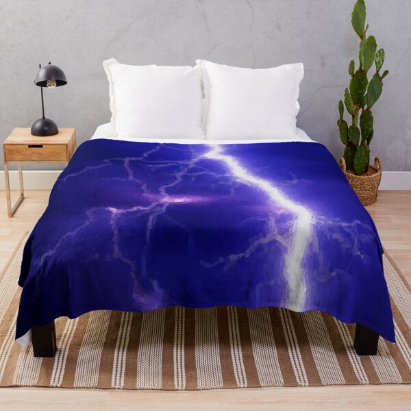 Item preview, Bad Weather Blue Lightning Strikes During Thunderstorm Abstract Art Low Polygon Shapes Design designed and sold by artdesignmerch.
