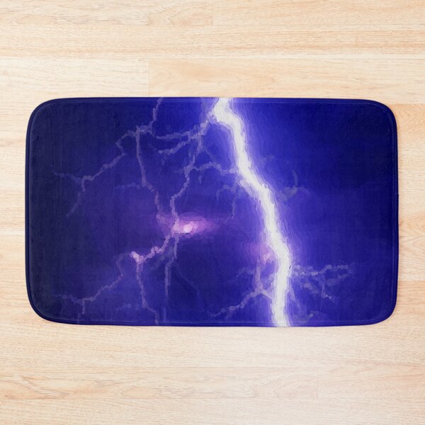 Item preview, Bad Weather Blue Lightning Strikes During Thunderstorm Abstract Art Low Polygon Shapes Design designed and sold by artdesignmerch.