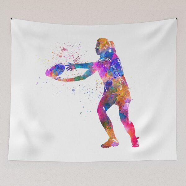 Item preview, women's rugby in watercolor designed and sold by paulrommer.