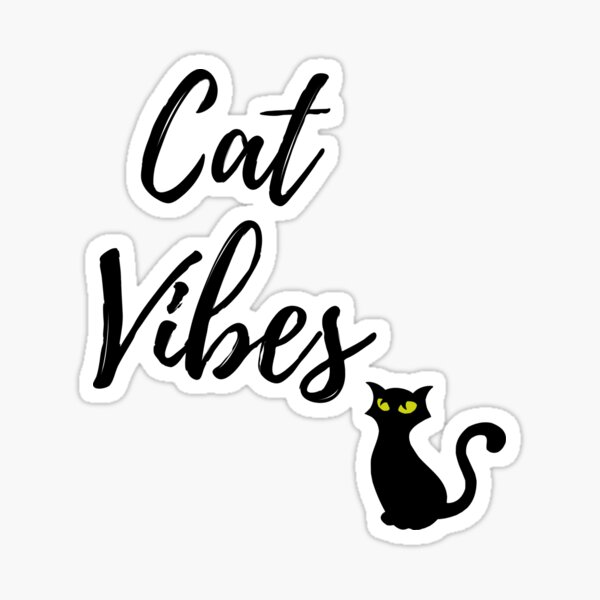 "Cat Vibes" Sticker by SonaliArtistry Redbubble