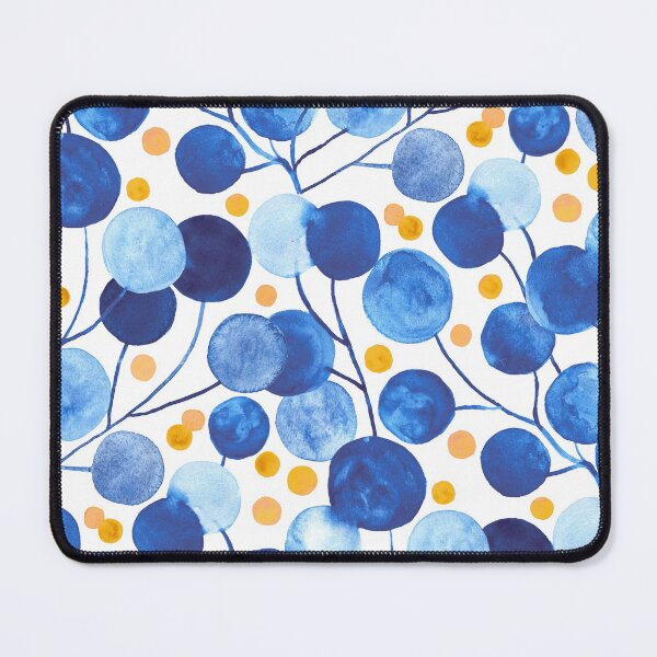 Item preview, Pompom Plants in Cobalt & Gold designed and sold by TigaTiga.