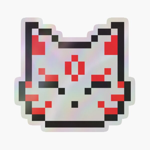 pixel art kitsune mask