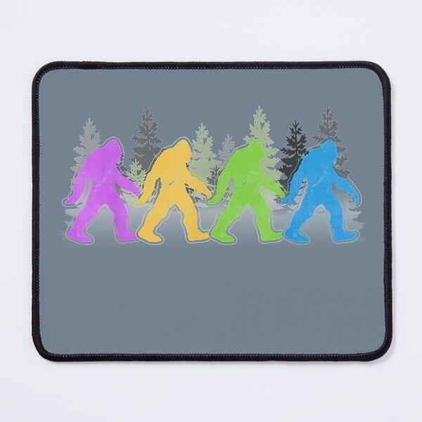 Bigfoot Yetiasquatch Funny Retro Novelty Mouse Pad
