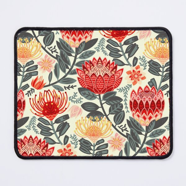 Item preview, Protea Chintz - Grey & Red designed and sold by TigaTiga.