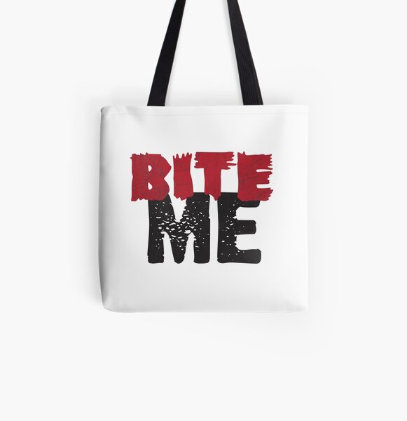 Bite Me All Over Print Tote Bag