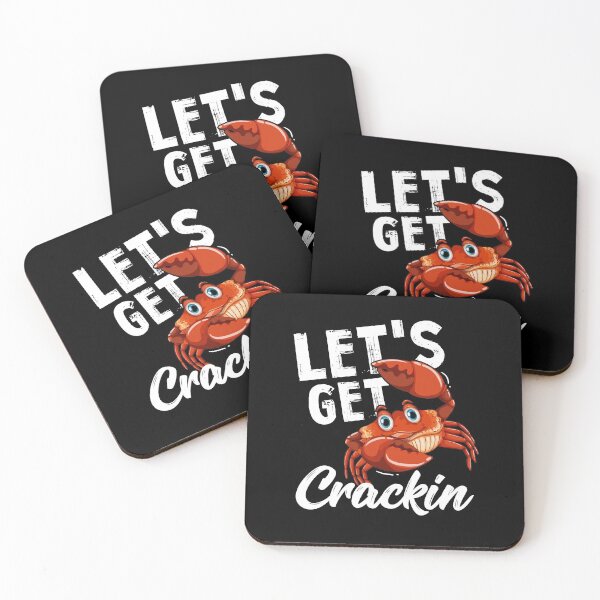 Item preview, Let's Get And Crackin Funny Crab Seafood Lovers Eaters designed and sold by Dressed For  Duty.