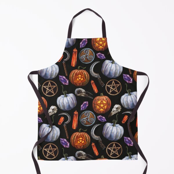 Item preview, Pumpkins and Sickles Samhain Pattern designed and sold by Kate Vigdis.