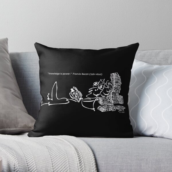 Knowledge is Power Throw Pillows & Totes Throw Pillow