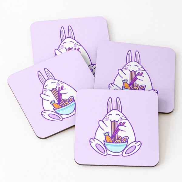 Item preview, Cute Bunny Eating Ramen designed and sold by Si Pakne.