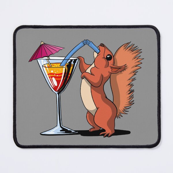 Item preview, Cute Squirrel Drinking Cocktail Funny Party designed and sold by underheaven.