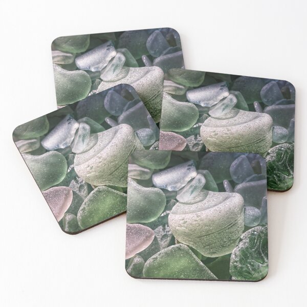 Item preview, Sea Glass Greens and Sea Foam with a Touch of Pink and Blue designed and sold by Beachy.
