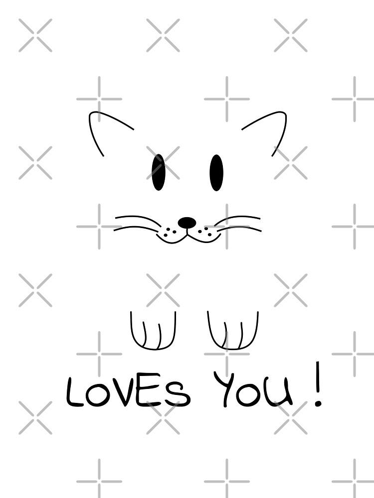 Thumbnail 6 of 6, Chiffon Top, Kitten loves you designed and sold by reIntegration.