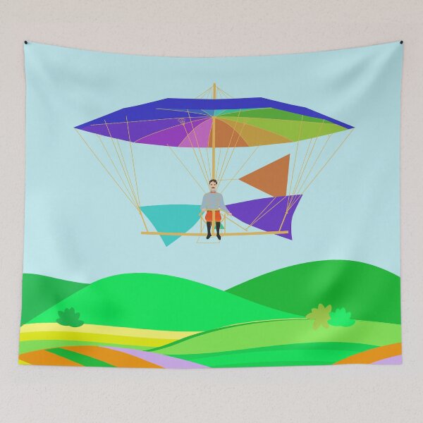 Item preview, Letur Flying his Parachute-Glider Machine 1854 designed and sold by Anna Lemos.