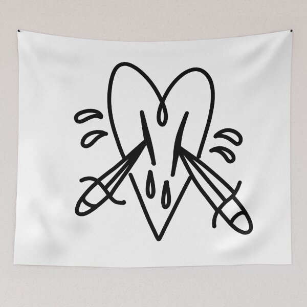 Item preview, Broken heart and Dagger designed and sold by allopopdesign.