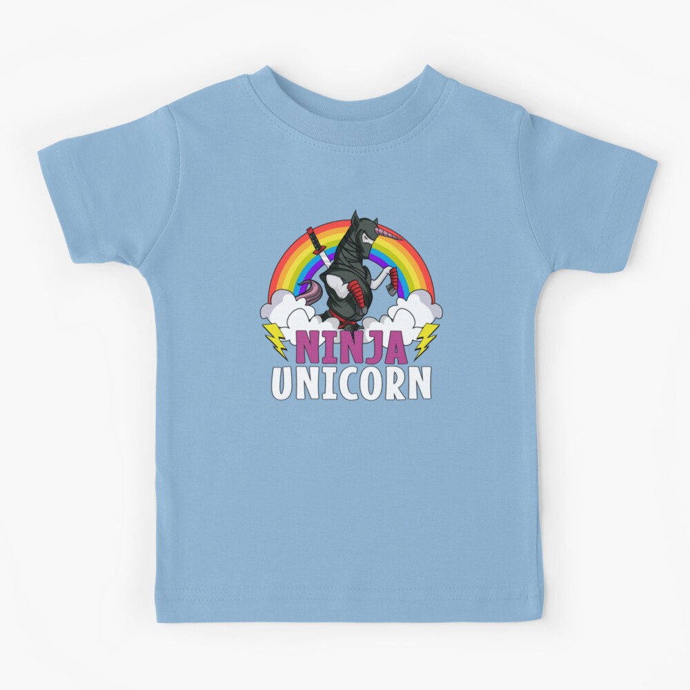 Ninja Unicorn Samurai Kids T-Shirt