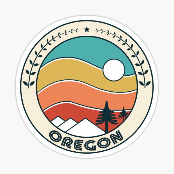 Item preview, Oregon Retro Vintage Sunset - Oregon Mountain Souvenir - Gift - Hometown - Hiking - Nature designed and sold by HappyTees Lab.