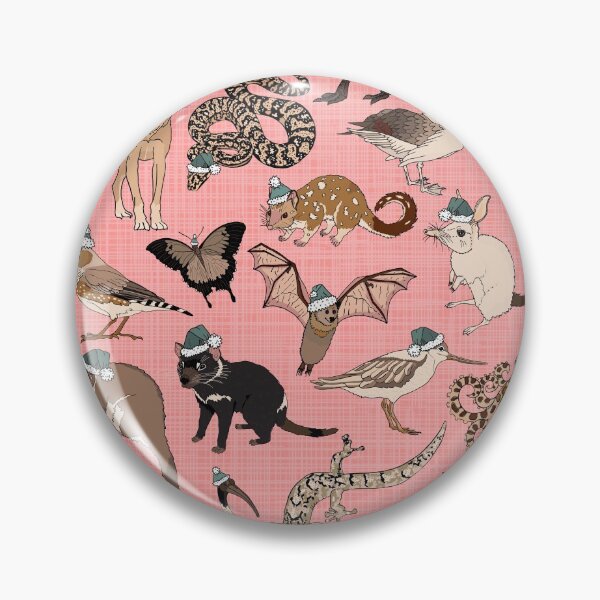 Item preview, Australian Christmas animals - pink designed and sold by Claire Bowley.