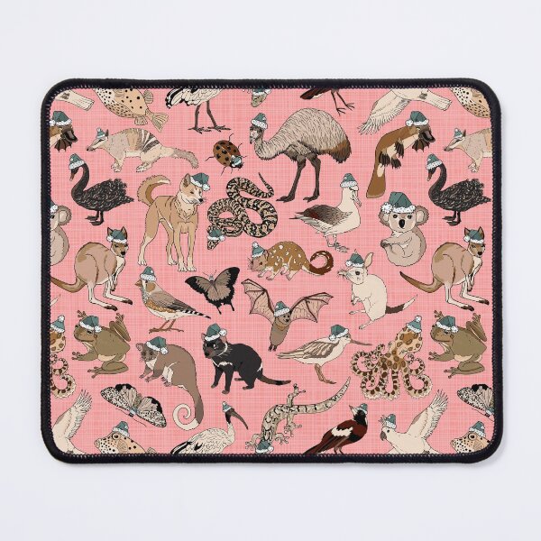 Item preview, Australian Christmas animals - pink designed and sold by Claire Bowley.