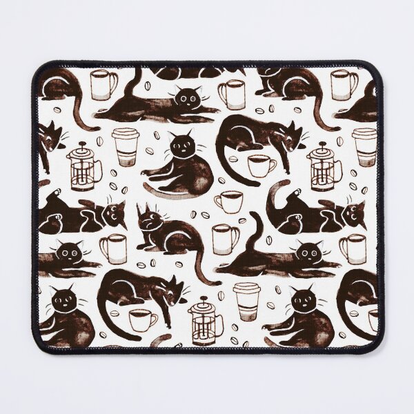 Item preview, Gouache Black Cats & Coffee designed and sold by TigaTiga.