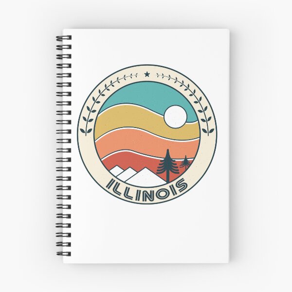 Item preview, Illinois Retro Vintage Sunset - Illinois Mountain Souvenir - Gift - Hometown - Hiking - Nature designed and sold by HappyTees Lab.