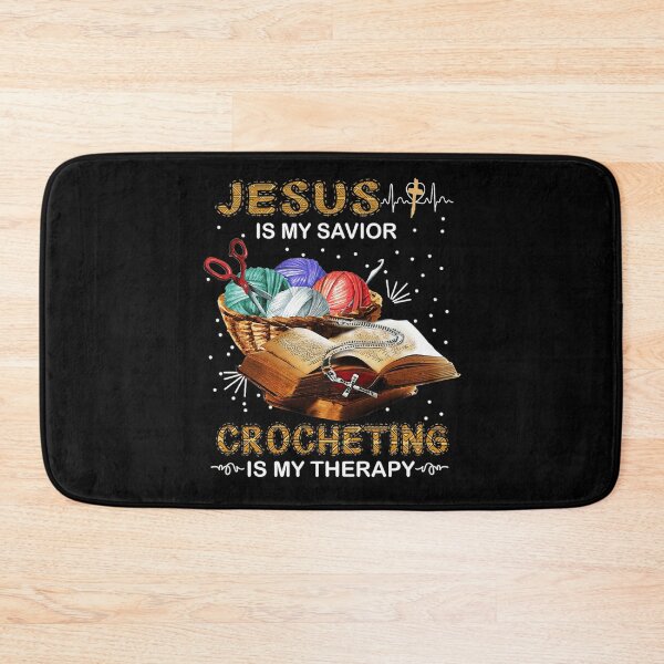 Item preview, Jesus is my savior crocheting is my therapy designed and sold by nicholsongregor.