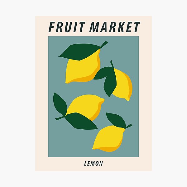 Item preview, Fruit market print, Lemons, Posters aesthetic, Cottagecore decor, Exhibition poster, Food art designed and sold by KristinityArt.