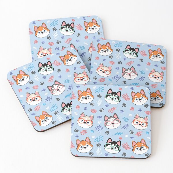 Item preview, Siberian Husky Pomsky Dogs with Glasses designed and sold by Lulupainting.