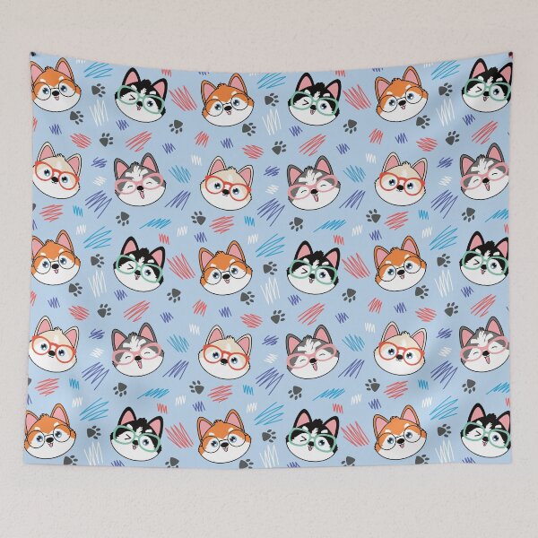 Item preview, Siberian Husky Pomsky Dogs with Glasses designed and sold by Lulupainting.
