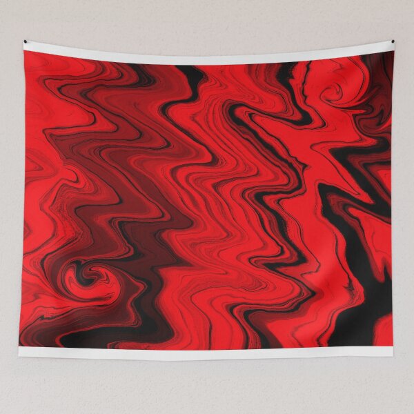 Item preview, Liquid Marble Abstract Black And Red Psychedelic designed and sold by fashopera.