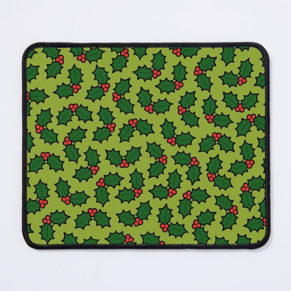 Item preview, Holly Leaves and Berries Pattern in Light Green designed and sold by evannave.