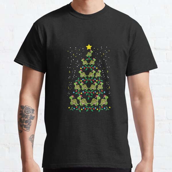Item preview, Santa Sea Turtles Christmas Tree Cute designed and sold by YesterDayCheck.