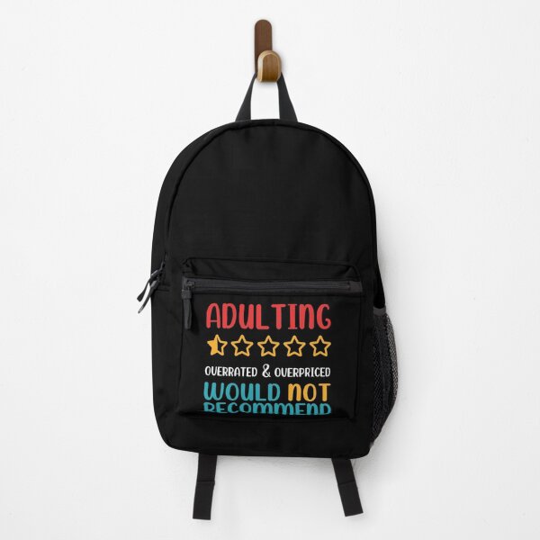 Item preview, Adulting Overrated & Overpriced - Would Not Recommend - Half Star - Funny Quote designed and sold by 99vectors.