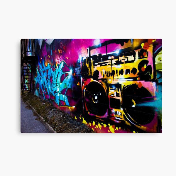 Boombox Graffiti Canvas Print By Dunthorne04 Redbubble