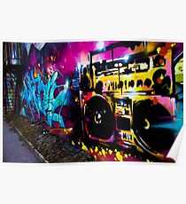 Boombox Graffiti Poster