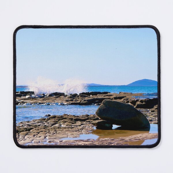 Item preview, A lone boulder along the rocky shoreline of Beacon Lighthouse Reserve QLD Australia designed and sold by CoffeewithAnh.