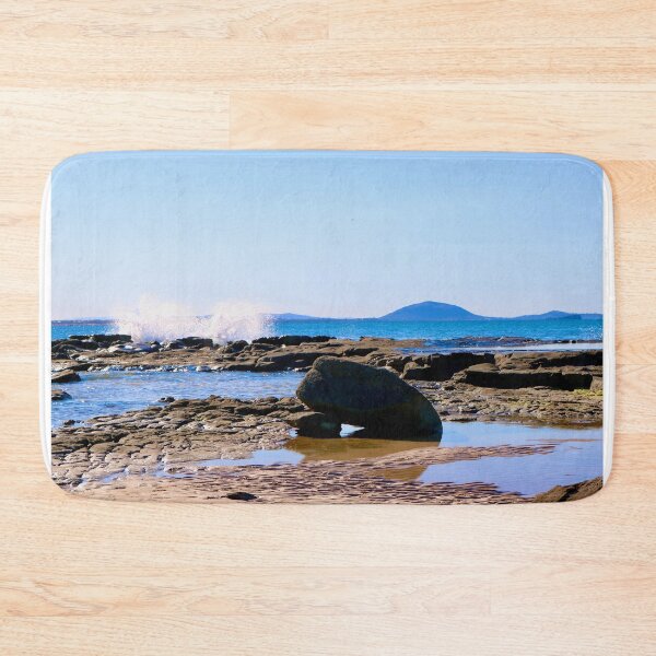 Item preview, A lone boulder along the rocky shoreline of Beacon Lighthouse Reserve QLD Australia designed and sold by CoffeewithAnh.