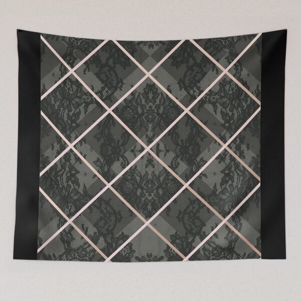 Item preview, Chic Olive Green Rosegold Minimal Geometric Floral Lace Pattern  designed and sold by LaceySkies.