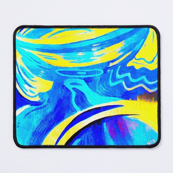 Item preview, Abstract Blue and Yellow - patterns designed and sold by Hudson-Art.