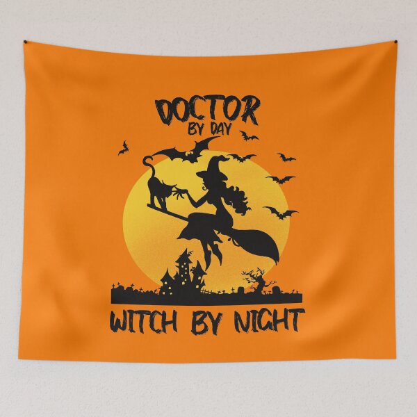 Item preview, doctor by day witch by night funny saying for halloween with witch picture scary design for mom for sister designed and sold by mydreamcatcher.