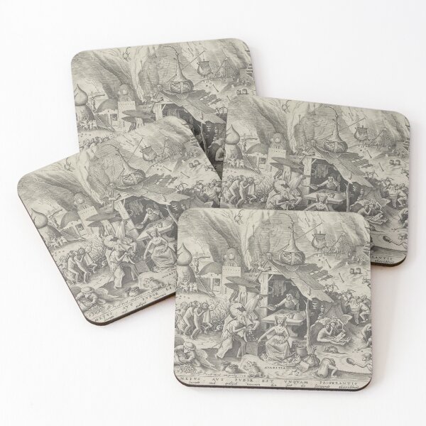 Item preview, Medieval etching Avarice in Hell designed and sold by Vintage Designs +.