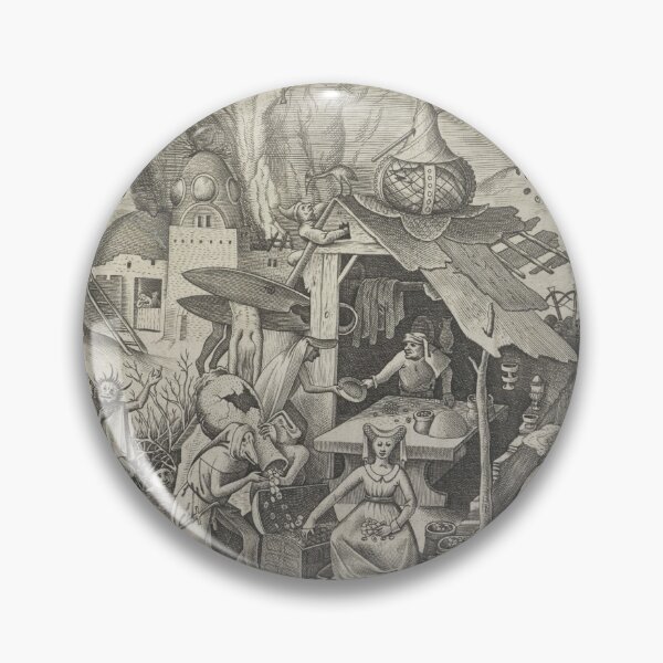 Item preview, Medieval etching Avarice in Hell designed and sold by Vintage Designs +.