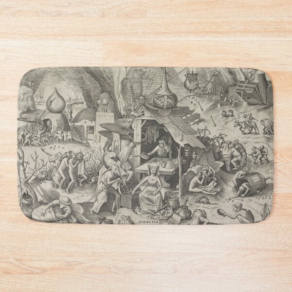 Item preview, Medieval etching Avarice in Hell designed and sold by Vintage Designs +.