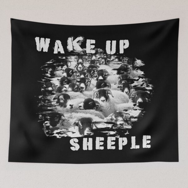 Item preview, Wake Up Sheeple, Floc of Sheep Herd  designed and sold by ArtOfRebellion.